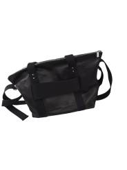 SAC TROLLEY CUIR DE VACHE GRAINE NOIR RICK OWENS FEMME RA01F 0861 LCN 0909 FASHION MODE DESIGNER CREATEUR AVANT-GARDE STRASBOURG