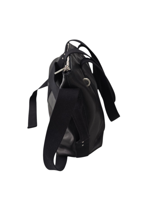 SAC TROLLEY CUIR DE VACHE GRAINE NOIR RICK OWENS FEMME RA01F 0861 LCN 0909 FASHION MODE DESIGNER CREATEUR AVANT-GARDE STRASBOURG