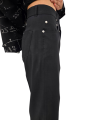 JEANS LAINE FINE NOIR DROIT LARGE GETH JEANS RICK OWENS FEMME RP01F 6350 WG 09 DESIGNER CREATEUR AVANT-GARDE STRASBOURG profil