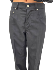 JEANS LAINE FINE NOIR DROIT LARGE GETH JEANS RICK OWENS FEMME RP01F 6350 WG 09 DESIGNER CREATEUR AVANT-GARDE STRASBOURG détail