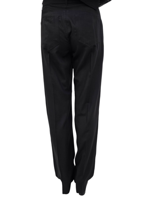 JEANS LAINE FINE NOIR DROIT LARGE GETH JEANS RICK OWENS FEMME RP01F 6350 WG 09 DESIGNER CREATEUR AVANT-GARDE STRASBOURG arrière