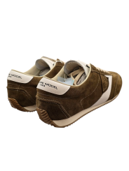 BASKETS PLANCHE DAIM MILTAIRE CUIR BLANC PNLU D005 PHILIPPE MODEL HOMME boutique Strasbourg mode shoes made in italie biais back