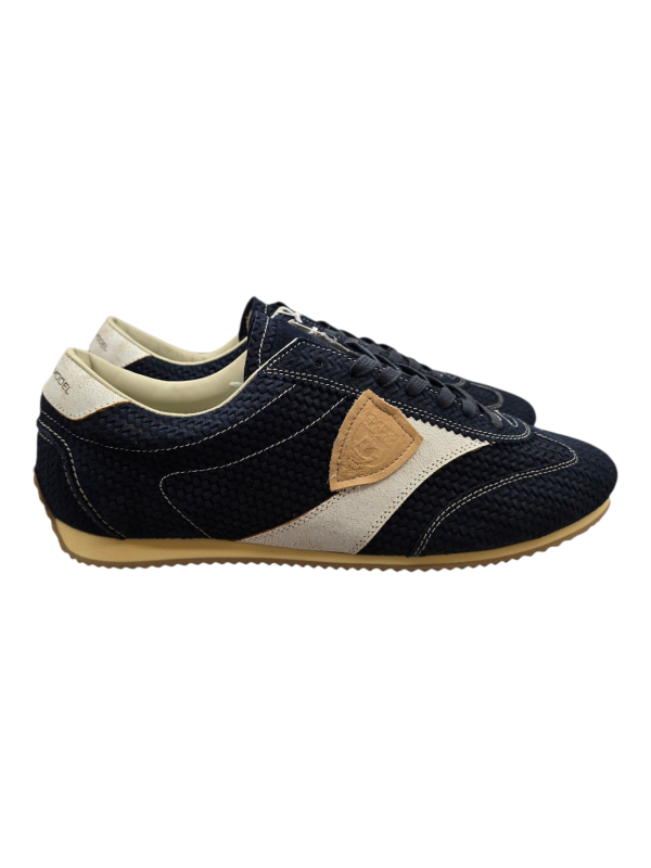 BASKETS PLANCHE DAIM TRESSE BLEU NAVY PLNU DT06 PHILIPPE MODEL HOMME boutique Strasbourg shoes mode concept store base