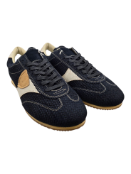 BASKETS PLANCHE DAIM TRESSE BLEU NAVY PLNU DT06 PHILIPPE MODEL HOMME boutique Strasbourg shoes mode concept store logo