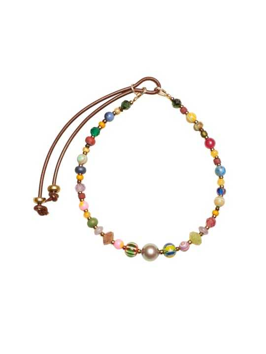 BRACELET ZAZA B ZAZOU PERLES VINTAGE JAPO AFRO EAU DOUCE HEMATITE PIERRES FW2527 bijoux Catherine Michiels jewelery boutique cov