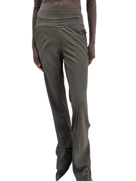 PANTALON BIAS LARGE FLUIDE DUST GEORGETTE DE SOIE RICK OWENS TEMPLE FEMME RO01F 6301GDB 34 FASHION MODE STRASBOURG face