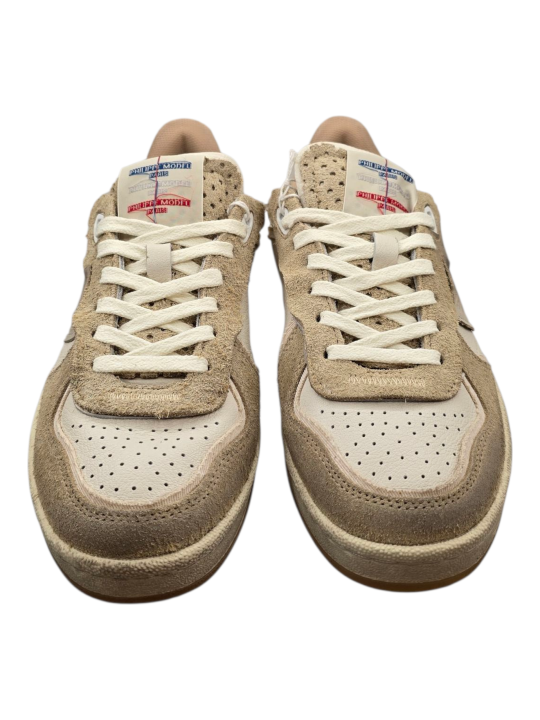 SNEAKERS PGAL VEAU MIX BLANC SABLE PGLU VXE1 PHILIPPE MODEL HOMME boutique Strasbourg baskets fashion mode