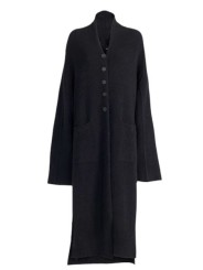 MANTEAU YACK NOIR DOUBLE FENTE BOUTONS ISABEL BENENATO FEMME DK23 F25 01 FASHION MODE DESIGNER CREATEUR STRASBOURG b