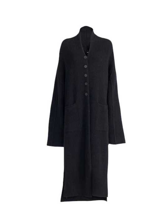 MANTEAU YACK NOIR DOUBLE FENTE BOUTONS ISABEL BENENATO FEMME DK23 F25 01 FASHION MODE DESIGNER CREATEUR STRASBOURG b