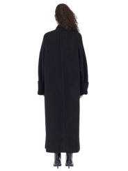 MANTEAU YACK NOIR DOUBLE FENTE BOUTONS ISABEL BENENATO FEMME DK23 F25 01 FASHION MODE DESIGNER CREATEUR STRASBOURG d