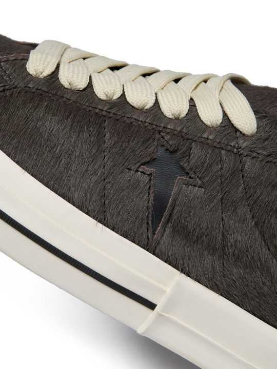 SNEAKERS BRUN DARKDUST CONVERSE DRKSHDW BY RICK OWENS HOMME FEMME DC02EX796 A14R0 7809 BASKETS DESIGNER STRASBOURG détail 2