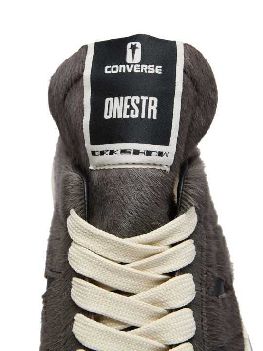 SNEAKERS BRUN DARKDUST CONVERSE DRKSHDW BY RICK OWENS HOMME FEMME DC02EX796 A14R0 7809 BASKETS DESIGNER STRASBOURG dessus solo