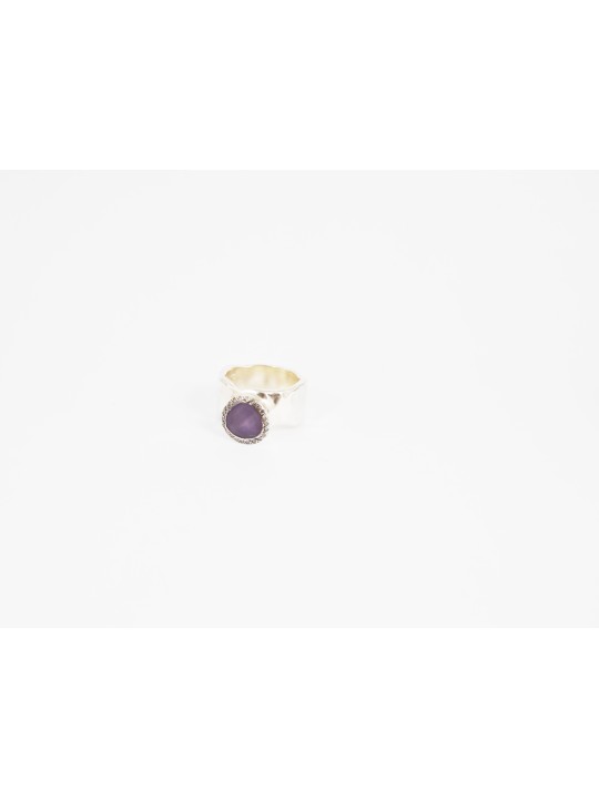 BAGUE ADDISON AMETHYSTE MAT DIAMANTS GRIS GLACES 1S ST DIA IG AMH MAT ARGENT ROSA MARIA BIJOUX Strasbourg boutique jewelery ring