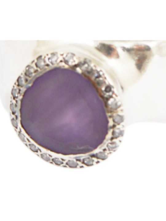 BAGUE ADDISON AMETHYSTE MAT DIAMANTS GRIS GLACES 1S ST DIA IG AMH MAT ARGENT ROSA MARIA BIJOUX Strasbourg boutique jewelery ring