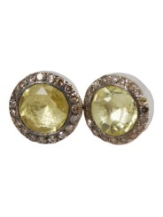 BOUCLES D’OREILLES BELQUIS 2 QUARTZ CITRON 34 DIAMANTS COGNAC BO D S ST DIA CO Lqtz Rosa Maria bijoux jewelery earrings boutique