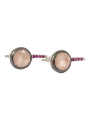 BOUCLES D’OREILLES BEENU 2 QUARTZ ROSE 8 RUBIS BO S ST DIA PQTZ RU ROSA MARIA BIjoux boutique Strasbourg jewelery earrings 宝石