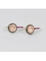 BOUCLES D’OREILLES BEENU 2 QUARTZ ROSE 8 RUBIS BO S ST DIA PQTZ RU ROSA MARIA BIjoux boutique Strasbourg jewelery earrings 宝石