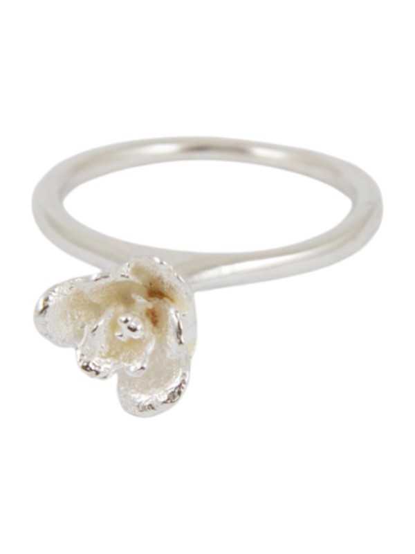 BAGUE ZANBAK FLEUR ARGENT BLANC ROSA MARIA BIJOUX RAZANBAK50E26 boutique Strasbourg ring jewelery