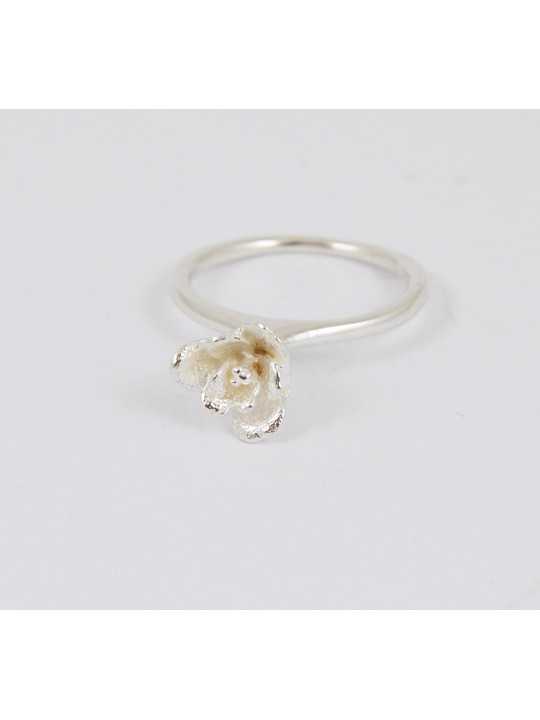 BAGUE ZANBAK FLEUR ARGENT BLANC ROSA MARIA BIJOUX RAZANBAK50E26 boutique Strasbourg ring jewelery base