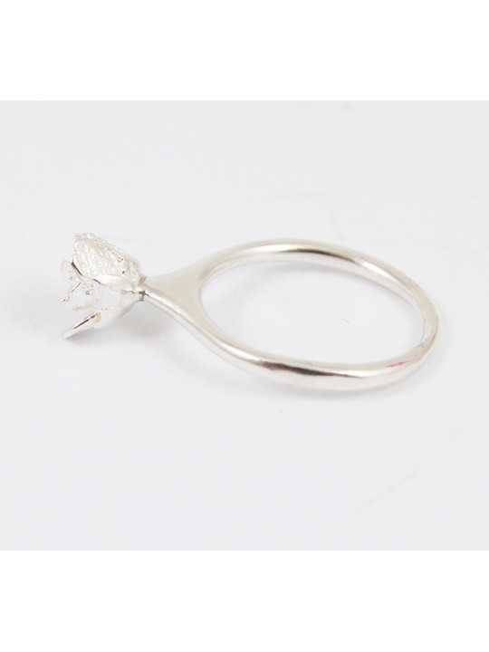 BAGUE ZANBAK FLEUR ARGENT BLANC ROSA MARIA BIJOUX RAZANBAK50E26 boutique Strasbourg ring jewelery prof