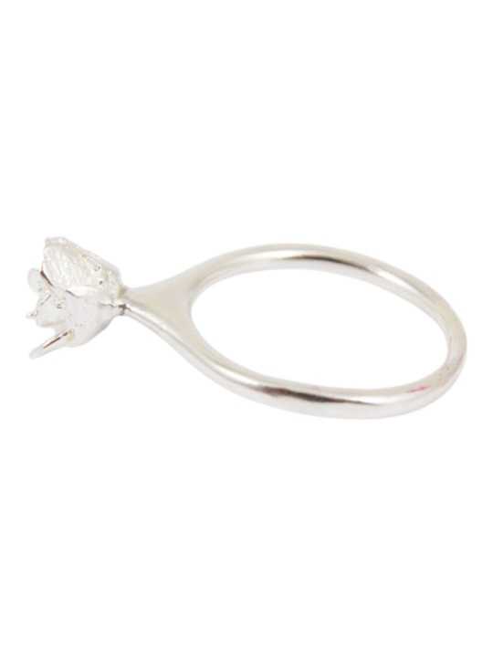 BAGUE ZANBAK FLEUR ARGENT BLANC ROSA MARIA BIJOUX RAZANBAK50E26 boutique Strasbourg ring jewelery profil