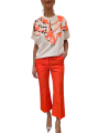 PANTALON CAPRI ORANGE JORDY FG12 ESSENTIEL ANTWERP FEMME pant mode boutique Strasbourg online vêtement full