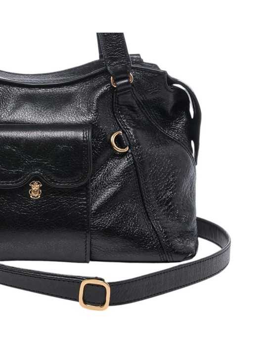 SAC INCURVE POCHE ZIP MINI JUNO NOIR 4376 CLARIS VIROT femme bag Strasbourg luxe créateur design bagagerie anneau