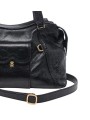 SAC INCURVE POCHE ZIP MINI JUNO NOIR 4376 CLARIS VIROT femme bag Strasbourg luxe créateur design bagagerie anneau