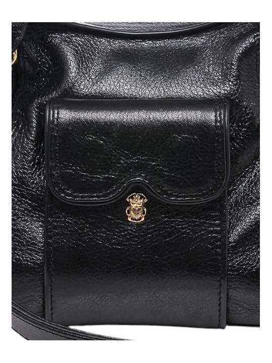 SAC INCURVE POCHE ZIP MINI JUNO NOIR 4376 CLARIS VIROT femme bag Strasbourg luxe créateur design bagagerie scarabée