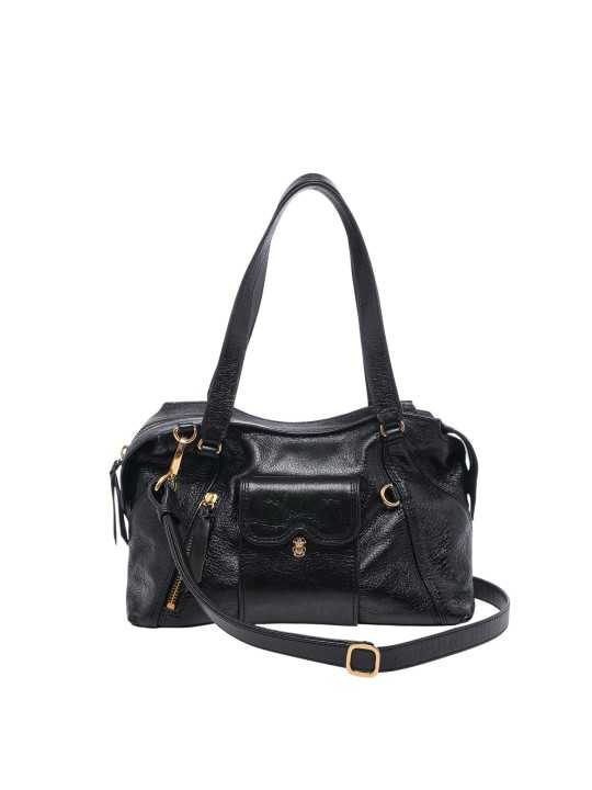 SAC INCURVE POCHE ZIP MINI JUNO NOIR 4376 CLARIS VIROT femme bag Strasbourg luxe créateur design bagagerie