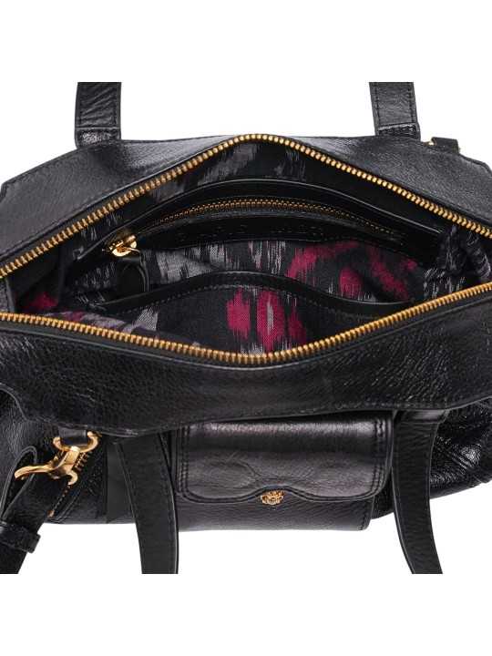 SAC INCURVE POCHE ZIP MINI JUNO NOIR 4376 CLARIS VIROT femme bag Strasbourg luxe créateur design bagagerie int