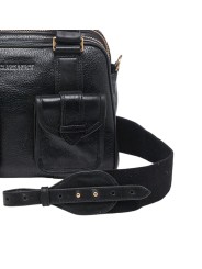 SAC DOUBLE RICHIE CUIR NOIR 4338 CLARIS VIROT femme bag Strasbourg luxe créateur design bagagerie 1poche