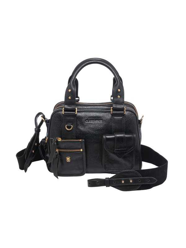 SAC DOUBLE RICHIE CUIR NOIR 4338 CLARIS VIROT femme bag Strasbourg luxe créateur design bagagerie