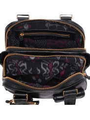 SAC DOUBLE RICHIE CUIR NOIR 4338 CLARIS VIROT femme bag Strasbourg luxe créateur design bagagerie int