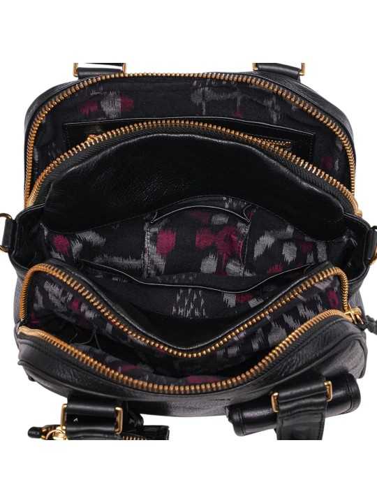 SAC DOUBLE RICHIE CUIR NOIR 4338 CLARIS VIROT femme bag Strasbourg luxe créateur design bagagerie int2