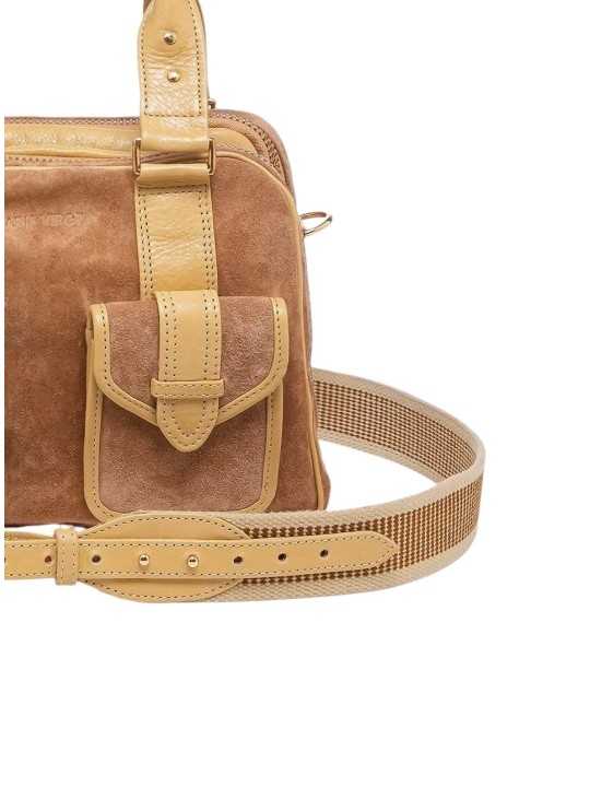 SAC DOUBLE RICHIE CUIR OFF WHITE GOLD 4335 CLARIS VIROT femme bag Strasbourg luxe créateur design bagagerie poche 1