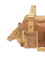 SAC DOUBLE RICHIE CUIR OFF WHITE GOLD 4335 CLARIS VIROT femme bag Strasbourg luxe créateur design bagagerie double poche