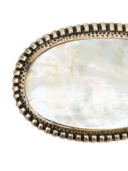 BABY BOUCLE CEINTURE DALLAS OR ET NACRE 3880 CLARIS VIROT FEMME belt Strasbourg luxe créateur design bagagerie zoom