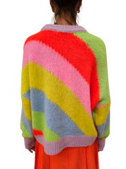 PULL RAYE MULTICOLORE JOLOR J1OB ESSENTIEL ANTWERP FEMME Essentiel Antwerp createur mode fashion strasbourg