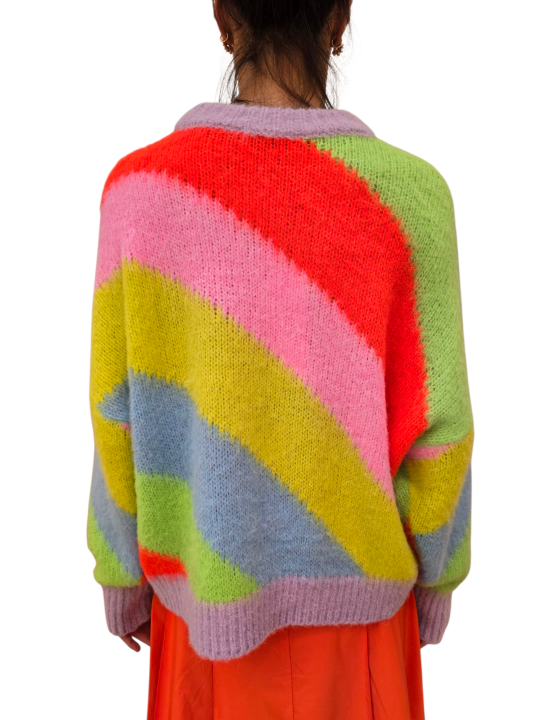 PULL RAYE MULTICOLORE JOLOR J1OB ESSENTIEL ANTWERP FEMME Essentiel Antwerp createur mode fashion strasbourg