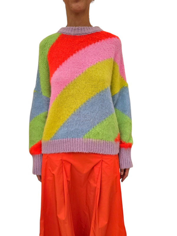 PULL RAYE MULTICOLORE JOLOR J1OB ESSENTIEL ANTWERP FEMME Essentiel Antwerp createur mode fashion strasbourg