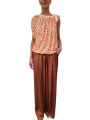 TOP ASYMETRIQUE BEURRE SEQUINS ORANGES PERLES JOCELYN J1OW Essentiel Antwerp femme createur mode fashion strasbourg