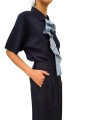 PANTALON LARGE PINCE NAVY SOUPLE JESTER CN35 Essentiel Antwerp femme createur mode fashion strasbourg