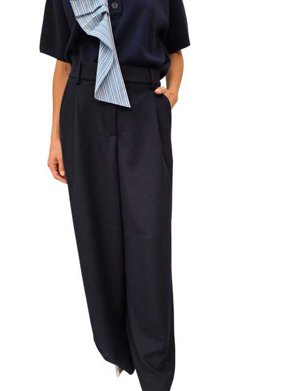 PANTALON LARGE PINCE NAVY SOUPLE JESTER CN35 Essentiel Antwerp femme createur mode fashion strasbourg