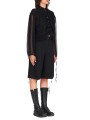 CHEMISIER NOIR GEORGETTE soie DW932S26 ISABEL BENENATO FEMME boutique Strasbourg profil vue