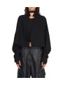 BLOUSON LAINE NOIR CROISE SANGLE DW61S26 ISABEL BENENATO FEMME vêtement ouvert