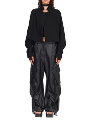 BLOUSON LAINE NOIR CROISE SANGLE DW61S26 ISABEL BENENATO FEMME vêtement solo