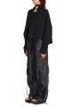 BLOUSON LAINE NOIR CROISE SANGLE DW61S26 ISABEL BENENATO FEMME vêtement vue2