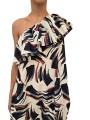 ROBE ECRUE ASYMETRIQUE ARTY CHOCO NOIR JUICER J3BU ESSENTIEL ANTWERP FEMME FASHION MODE DESIGNER CREATEUR STRASBOURG zoom