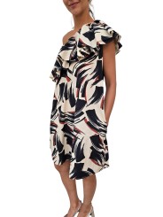 ROBE ECRUE ASYMETRIQUE ARTY CHOCO NOIR JUICER J3BU ESSENTIEL ANTWERP FEMME FASHION MODE DESIGNER CREATEUR STRASBOURG profil2